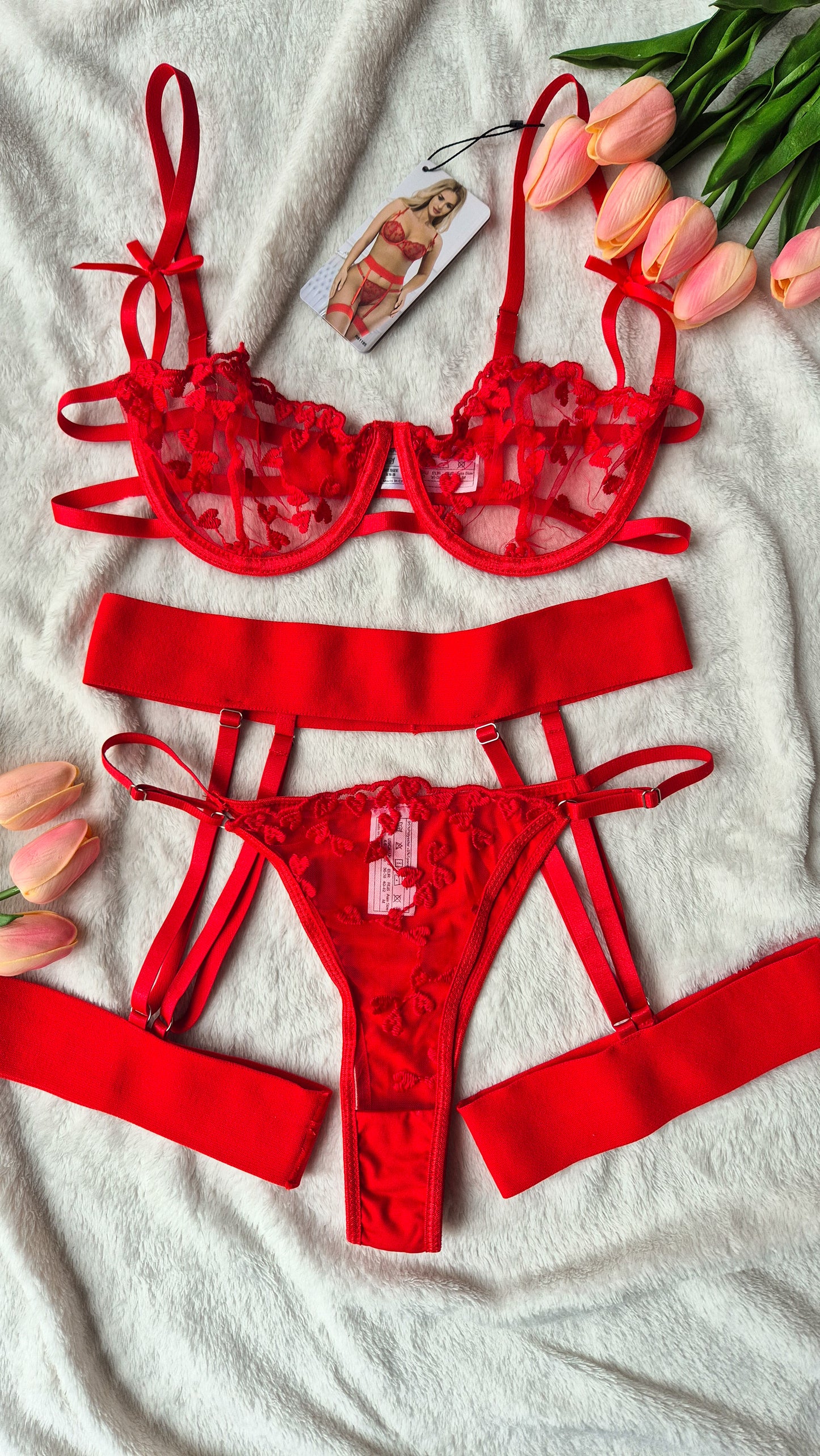 YesX YX845 Bra Set Red